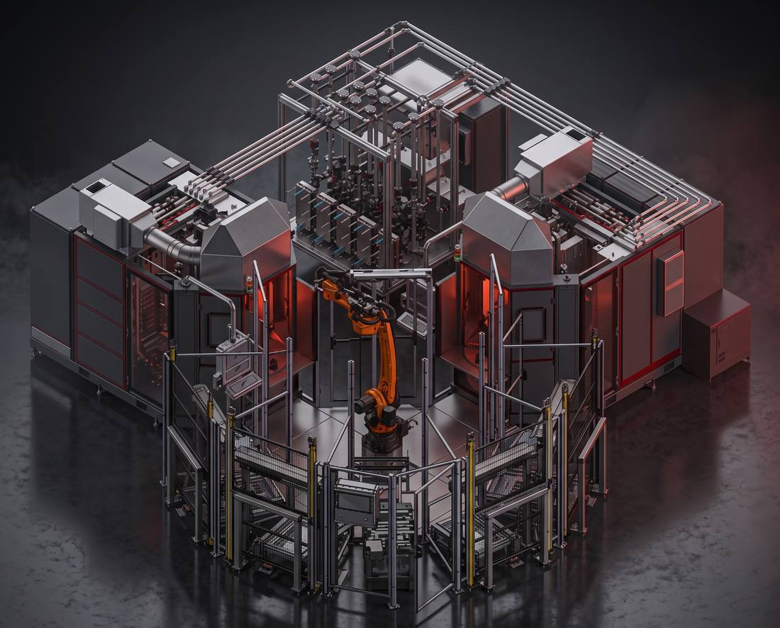 Vector-Linie mit Roboterhandling